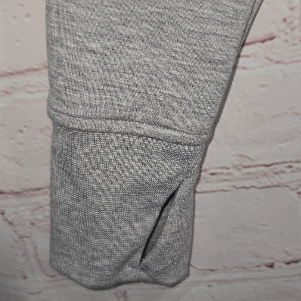 Victorias Secret Victoria Sport Deep VNeck Gray Sweatshirt Hoodie Women Size S/M - Picture 5 of 12